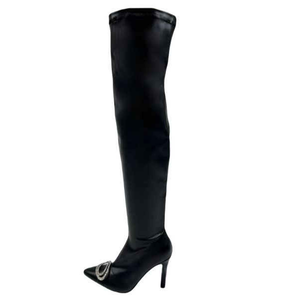 Elegant Women's Knee-High Boots With Pointed Toe, High Heel & Side Zipper – Slimming & Warm Winter Boots_vogvips.com