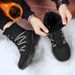Men's Winter Snow Boots With Thick Sole - Fleece Lined Anti-Slip High-Top Warm Shoes For Cold Weather_vogvips.com