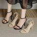 Summer New Style One-Strap Sandals With Thin Open Toe, Elegant High Heels, Internet Celebrity Sexy Roman Women's_vogvips.com