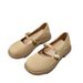 Genuine Leather Mary Jane Shoes Soft Sole Slip-On Flats For Women 2025 Spring Summer New Style To Match Dresses Loafers_vogvips.com