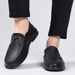 Men's Casual Spring Sheepskin Soles, Soft Real Leather, One Foot Pedaling, Le Fu Shoes, Men's Versatile_vogvips.com