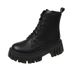 Martin Boots Women Autumn/Winter New British-style Thick-soled Mid-calf Women's Leather Boots_vogvips.com