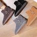 Men's Genuine Leather Winter Snow Boots - Slip-Resistant, Warm & Comfortable Outdoor Shoes For Hiking & Cold Weather (Black, Grey, Brown, Caramel)_vogvips.com