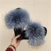 Faux Fur Slippers For Women, Plush Raccoon/Fox Hair-Like Fluffy House Shoes, Breathable EVA Sole For Indoor/Outdoor Comfort (36-45, 12+ Colors)_vogvips.com