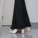 French Waterproof Platform Peplum High Heel Shoes, Extra-high Thick Heel Women's Shoes, 9CM Square Toe Elegant Shallow-toe Single Shoes_vogvips.com