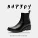 Vintage Martin Boots Pointed Toe Foot Thick Sole Heightening Short Boots Upturned Chelsea Boots_vogvips.com