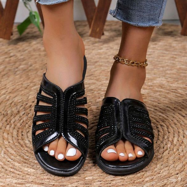 Sandals Women Summer Slides Slippers Wedges Casual Flexible Footwear Slip Fashion Breathable Party Shock Absorption_vogvips.com