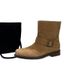 2025 Autumn Winter New Korean Style Wide Tube Belt Buckle Flat Versatile Mid-Calf Ankle Short Boots For Women_vogvips.com