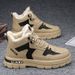European Warm Series 2025 New Autumn High-top Work With Fleece, Breathable Men's Shoes, Non-slip Trendy Lightweight Casual Versatile Martin_vogvips.com