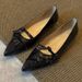 Soft Lambskin Genuine Leather Single Shoes For Women, Flat Bottomed, Pointed Toe, Small Wedge Heels, Temperament, Versatile Bowknot Shoes_vogvips.com