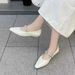 Cameido Mary Jane Shoes With Rhinestone And Strap Spring Square Toe Low Heel Single Shoes_vogvips.com