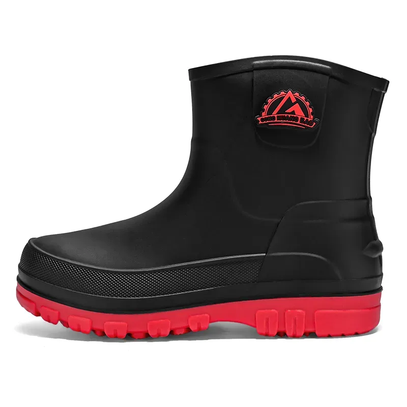 Fashionable Coconut Rain Boots British Style Fishing Water Cross-border Mens Shoes Qidian 398_vogvips.com