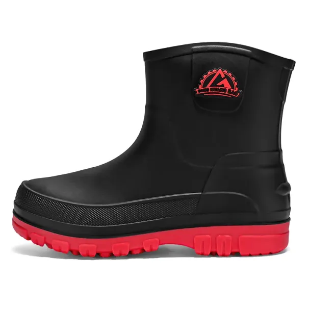 Fashionable Coconut Rain Boots British Style Fishing Water Cross-border Mens Shoes Qidian 398_vogvips.com
