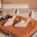 Qianluhui Korean-style Gentle Ladylike Pointed-toe Stiletto Shoes With Pearl Chain And Hollow High Heels_vogvips.com