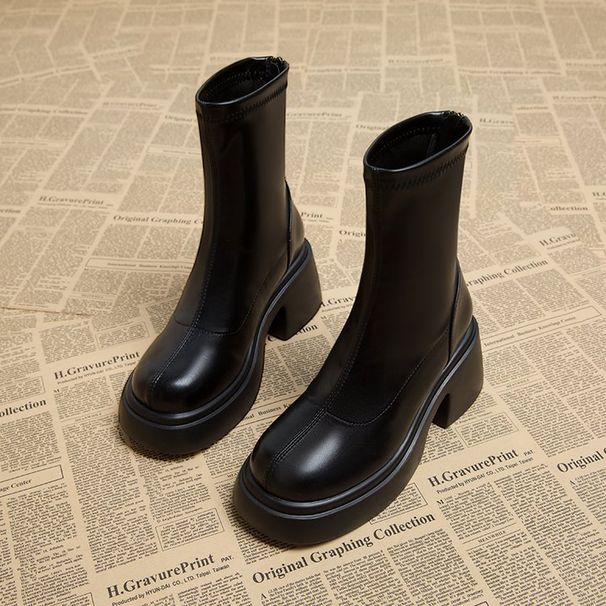Female Raise The Bottom Black Joker Martin Boots_vogvips.com