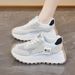 Summer New Breathable Hollow Mesh Women's Ins Korean Style Versatile Thick-Soled Sneakers Casual Dad Shoes_vogvips.com