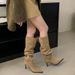 Pointed Toe High Over-the-Knee For Women 2025 New Autumn French Style Khaki Thin Heel Ruched Slouch Riding Boots_vogvips.com