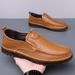 First Layer Cowhide Driving Leather Loafers Casual Cross-Border Large Size Men's Shoes Soft Sole Non-Slip_vogvips.com