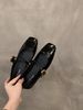 Flat Black For Women 2025 Spring New French Style Gentle Mary Jane Shoes_vogvips.com
