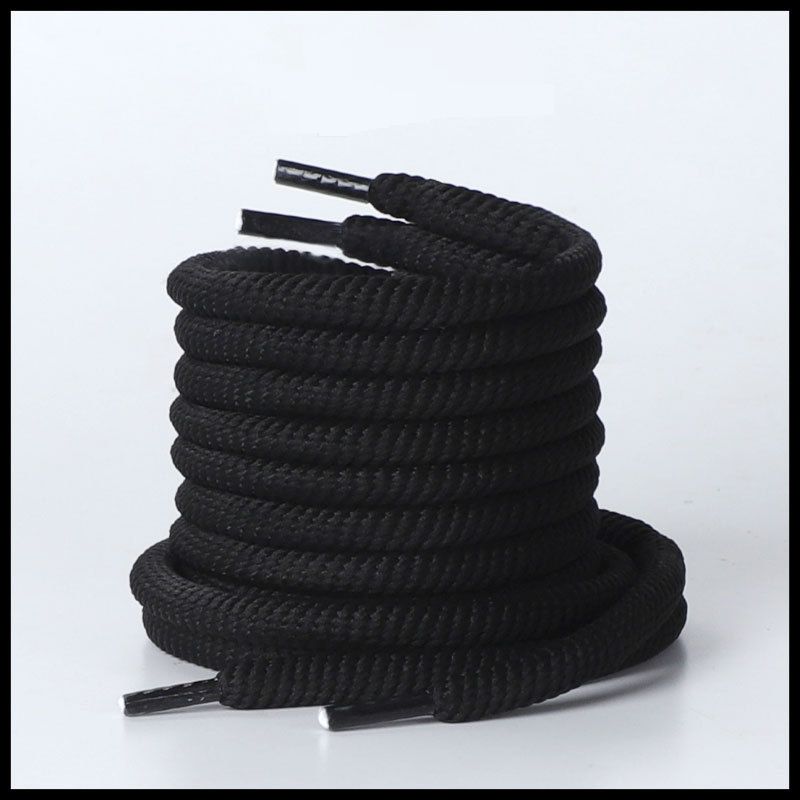 Shoe Accessories Open Smile Bread Shoelaces Canvas Shoes Dad Shoes Men And Women Black And White Bold Round Shoelaces Suitable_vogvips.com