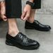 Euro Step Summer Brogue British Suit Groom Wedding Brown Black Business Formal Casual Men's Breathable Leather Shoes_vogvips.com