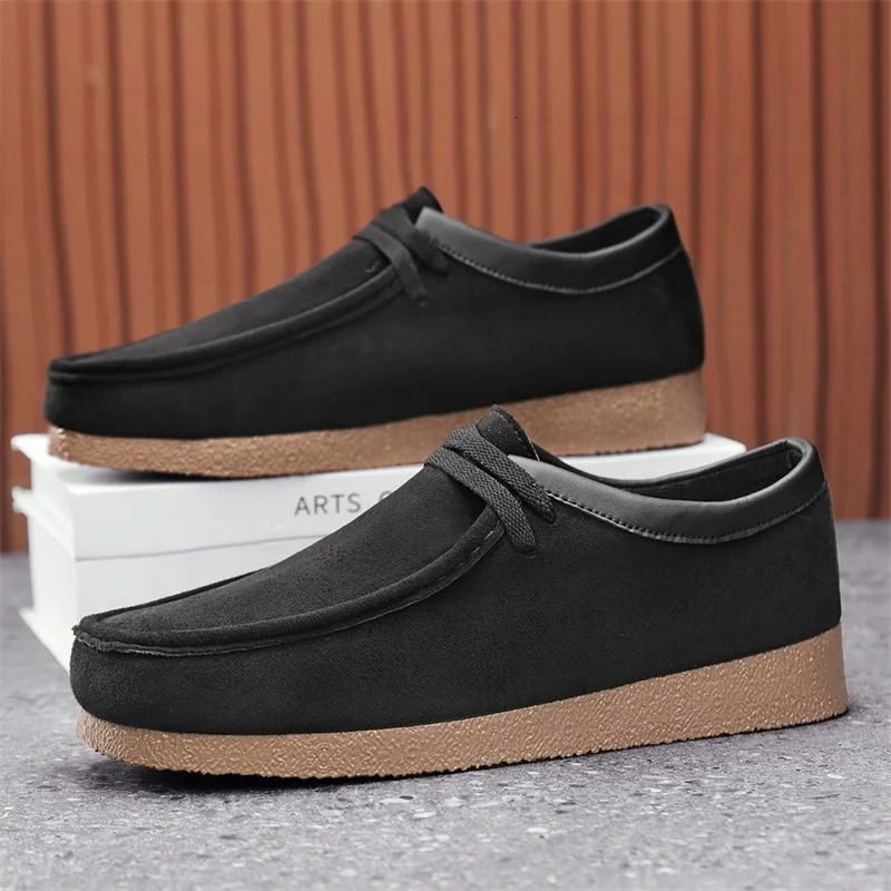 Autumn Men Casual Suede Work Shoes Male Slip On Comfortable Flats Soft Sneakers Platform British Business Party Dress_vogvips.com