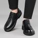 2024 New Autumn British Style Round Leather Men's Business Formal Big Toe Work Shoes_vogvips.com