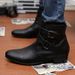 European Warm Series Leather High-top Martin British Business Pointed Casual Men's Boots Large Size_vogvips.com