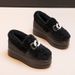 Women's Shoes Heightened Thick Soled Snow Boots Genuine Leather Women's Cotton Shoes Winter Casual Fashion Single Shoes Plush And Warm_vogvips.com
