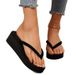Summer Beach Seaside Korean Style Casual Slippers Women Thick Bottom Flip Flops Couple Outdoor Sandals 2024_vogvips.com