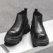 Ärmelfüße Lazy One Pedal Kurze Stiefel Lokomotiven-Stil Herrenstiefel Dicke Sohle Erhöhung Martin Stiefel_vogvips.com