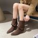 Designer Shoes Free Shipping Vintage Pile Boots With Foldable Fashion Boots Autumn New Suede Long Leg Knight Boots Black Brown_vogvips.com