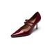 French-style High-heeled With Pointed Toe And Shallow Cut, 2025 New Model, Soft Leather, Elegant Mary Jane Shoes Women,_vogvips.com