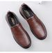 Inner Height Increase Men's Casual Leather Shoes With Cotton Thermal Foot Cover Hole Shoes Staff Men's Shoes_vogvips.com