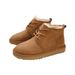Winter Sheepskin Wool Integrated Snow Boots For Men, Large Size, Outdoor Warm Cotton Boots, Low-top Men's Shoes, Sizes_vogvips.com