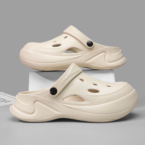 Soft, Cushioned Platform Clog Sandals For Summer Outdoor Wear, 2026 New‑style EVA‑soled Non‑slip Beach And Seaside Flip‑flops For Men._vogvips.com