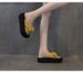 Rhinestone Outer Wear One-word Cool Slippers Women's Bow Casual Versatile Platform Beach Women's Shoes_vogvips.com