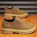 European Warm Series Men's Martin 2025 Autumn New British Style Genuine Leather Low-top Work Shoes Versatile Casual Yellow Boots Large Size_vogvips.com