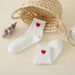 High-Quality Heart Print Ankle Socks Set, Soft Comfortable Breathable Short Socks, Summer Autumn Sports Versatile Style_vogvips.com