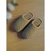 Simple Plain Ice Bar Hook Knitted Yarn Handmade Autumn And Winter Men's And Women's Slippers For Confinement, Anti Slip And Wear-resistant_vogvips.com