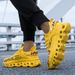 YRZL Men Running Shoe Lightweight Height Increase Breathable Knitted Sneakers Comfortable Walking Shoes No Slip Sports Shoe_vogvips.com