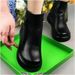 Soft Leather Marten Boots For Women, New Autumn-winter 2025 Style, Versatile, Round Toe, Thick Sole, Padded, Warm-weather Protection, Short Boots_vogvips.com