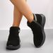Women's Plus Size Suede Ankle Boots With Side Zipper Thick Sole Round Toe Over-the-Ankle Martin Style_vogvips.com