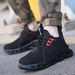 Men's Steel Toe Safety Work Shoes, Anti-Smashing Anti-Puncture, Breathable Fly Knit Upper, EVA Sole For Construction & Outdoor Working Sites_vogvips.com