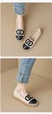 Xiaoxiangfeng Thick-soled Fisherman Shoes Women's One-pedal Retro Shallow Mouth Inner Height-increasing Single Shoes_vogvips.com