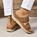 New Plus Size Women's Shoes, Independent Diamond, Fashionable Wedge Heel, Casual Sandals, Roman Slippers, Sandals_vogvips.com