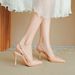 BJM-2 Patent Leather High Heels Open Back Stiletto Sandals Women New Summer Pointed Toe One Strap Large And Small Size_vogvips.com