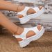 New Autumn Fish Head Leisure Sleeve Fashion Sandals Platform Women's Shoes Large Size Sports Casual Shoes_vogvips.com