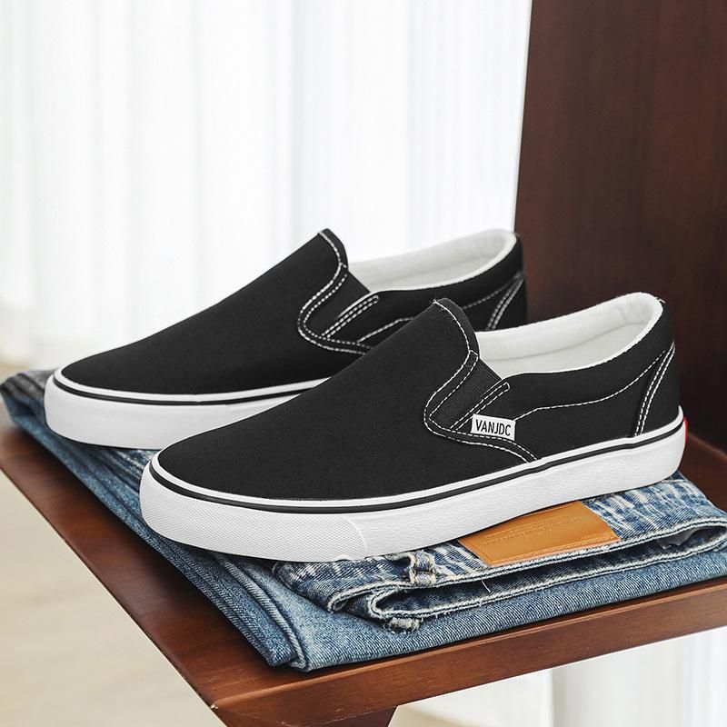 Summer New Men's Shoes One-pedal Cloth Shoes Cover Feet Breathable Canvas Shoes Couple Men's And Women's Work Shoes_vogvips.com
