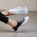 Women's White Sneakers Made Of Top-layer Cowhide, 2026 New Model, Versatile Large-size Women's Shoes, Spring And Autumn Soft-soled Casual Slip-on Shoes_vogvips.com